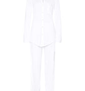 77956 Cotton Deluxe L/Slv Btt Front Pajama - 101 White